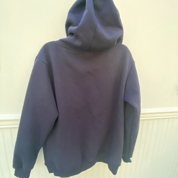 Blue Sherpa Lined Hoodie size Medium Winter Warm Cozy - Picture 8 of 10